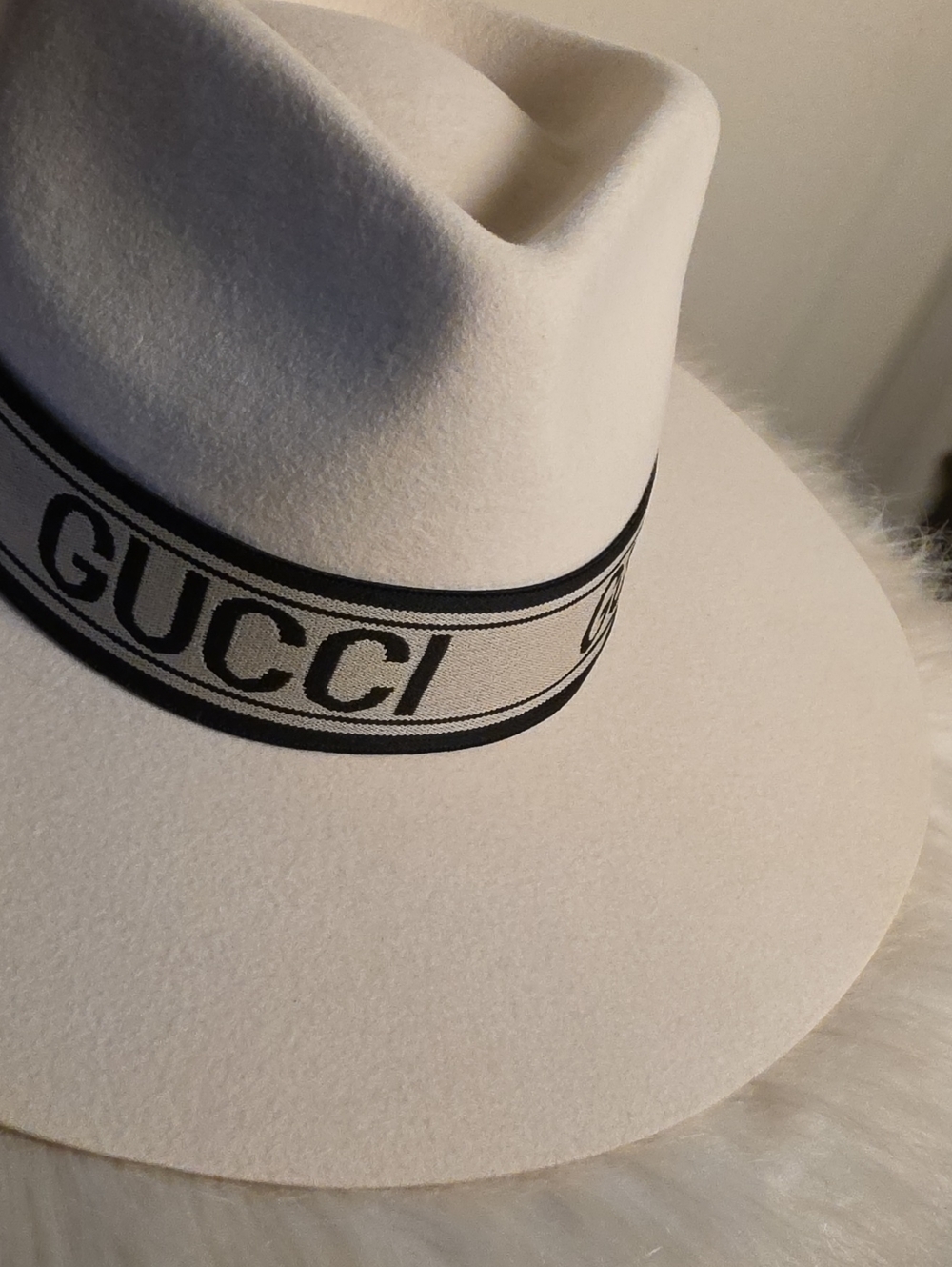 Wide Brim Fedora Hat w/ Band - Picture 2 of 4